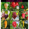 SUPER HOT 10+++, 9 chiles mas picantes del mundo, 90 graines, pack (5)