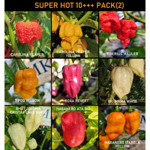 SUPER HOT 10+++, 9 chiles mas picantes del mundo, pack semi - acq