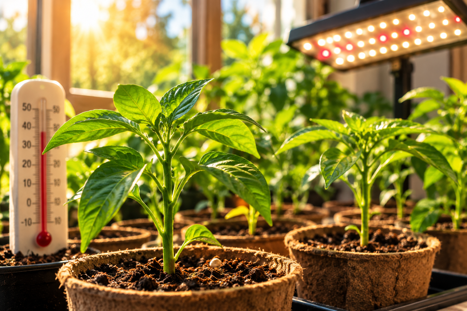 Control de temperatura durante la germinación de semillas de chile