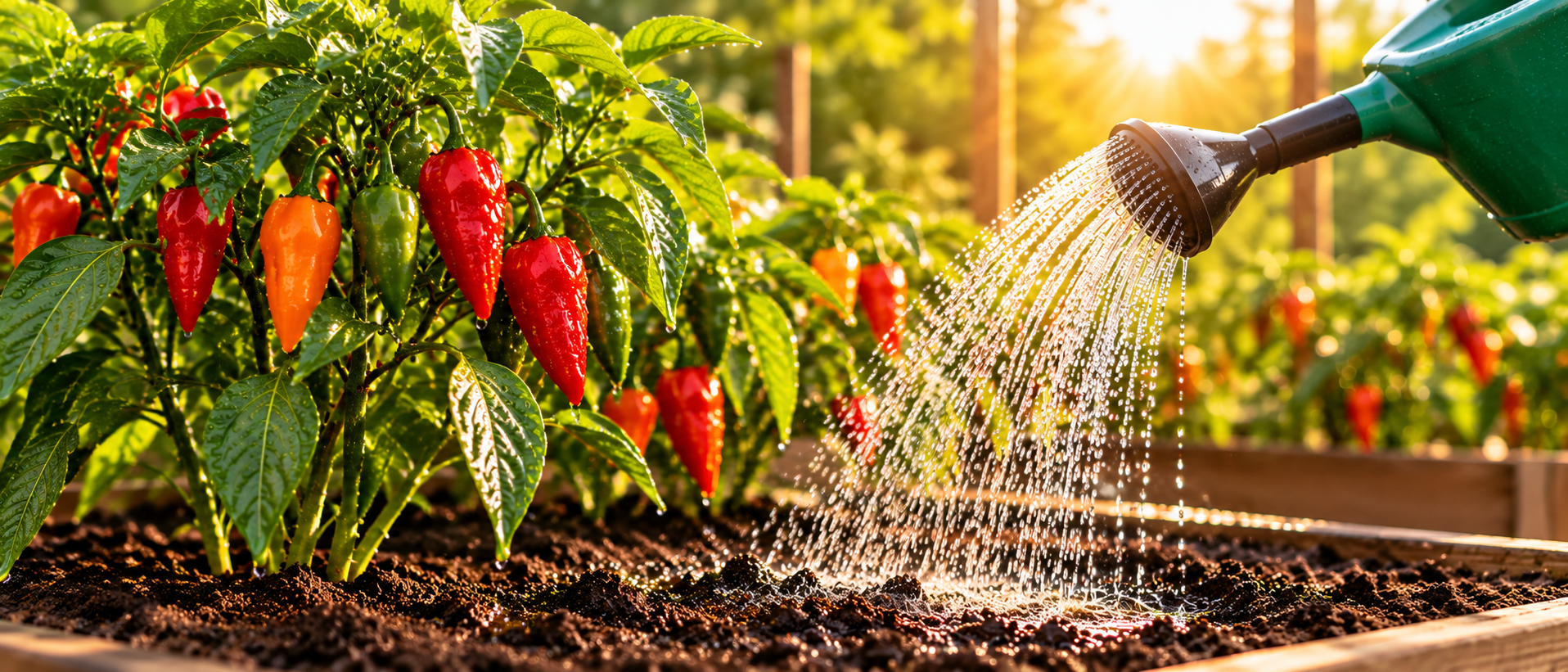 Cómo regar correctamente las plantas de chile