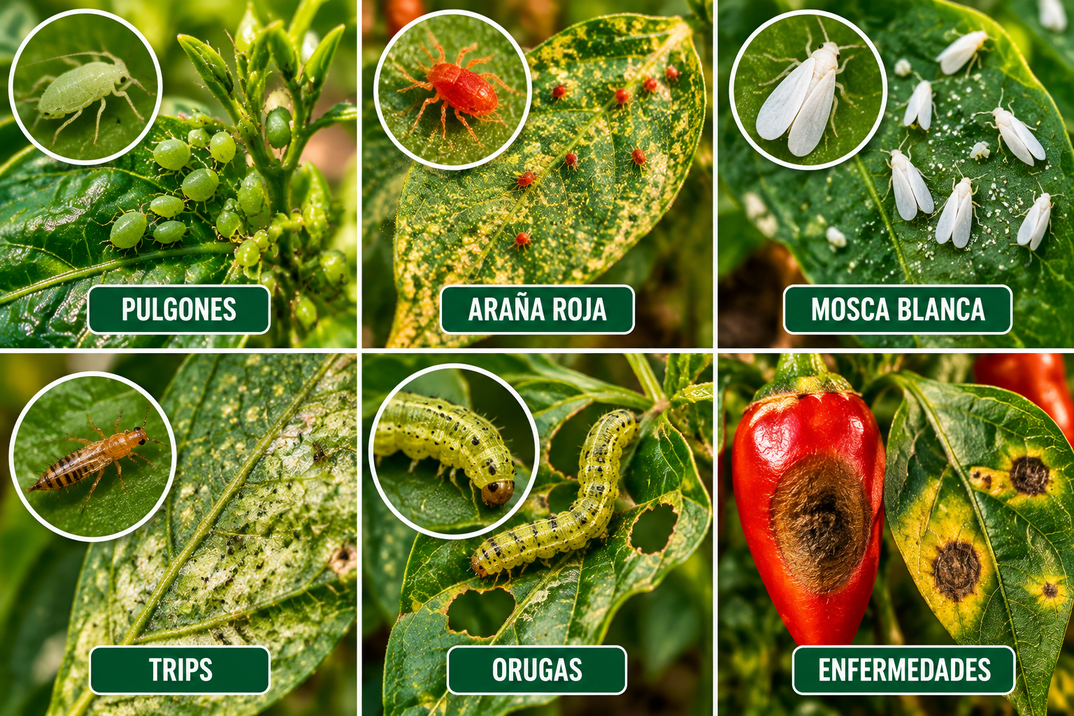 Principales plagas de las plantas de chile