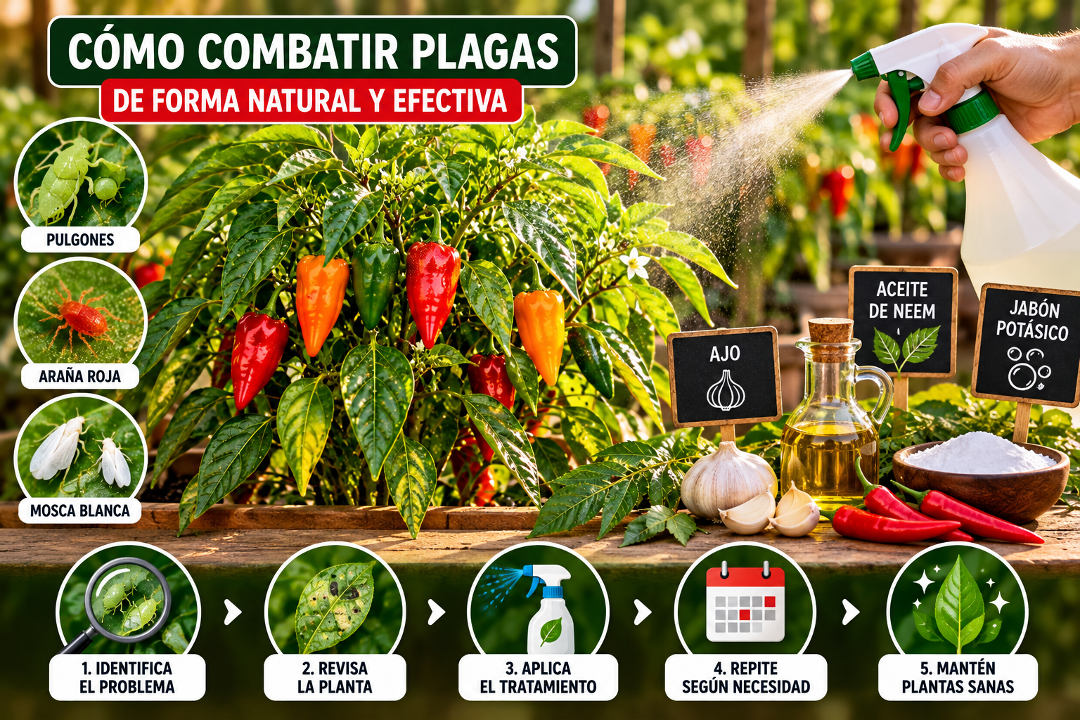 Cómo combatir las plagas de las plantas de chile