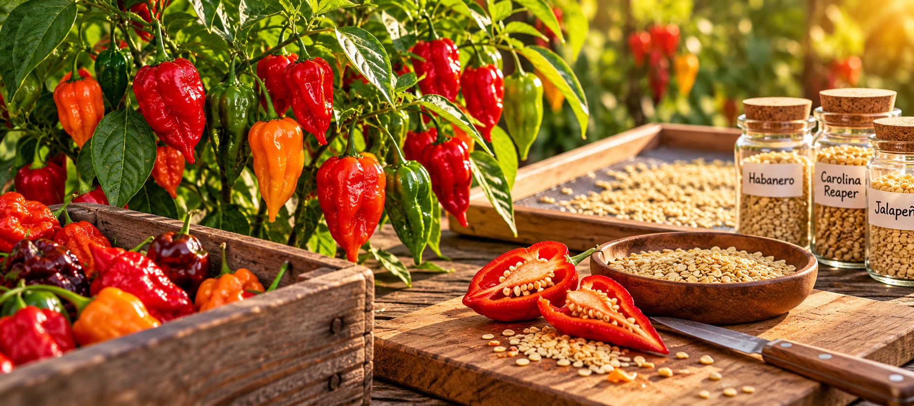Cómo cosechar chiles y conservar sus semillas